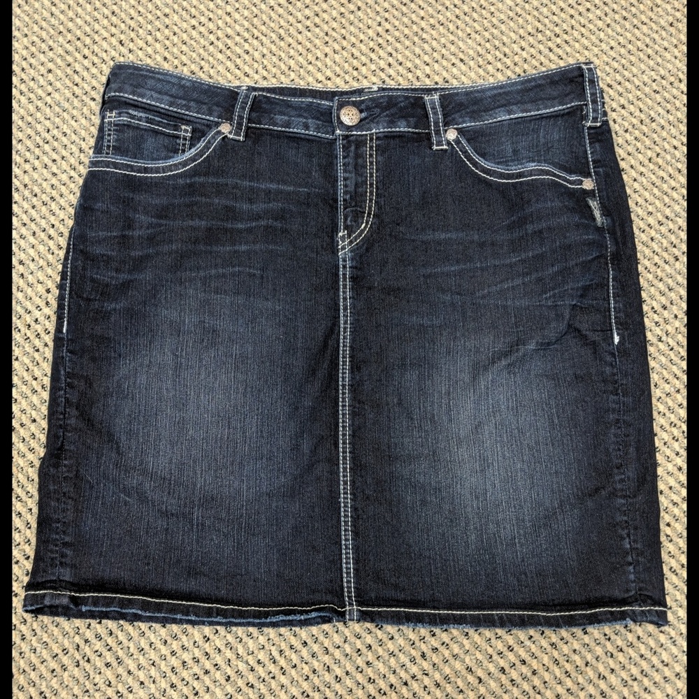 Silver Zoey Denim/Jean Stretch Skirt